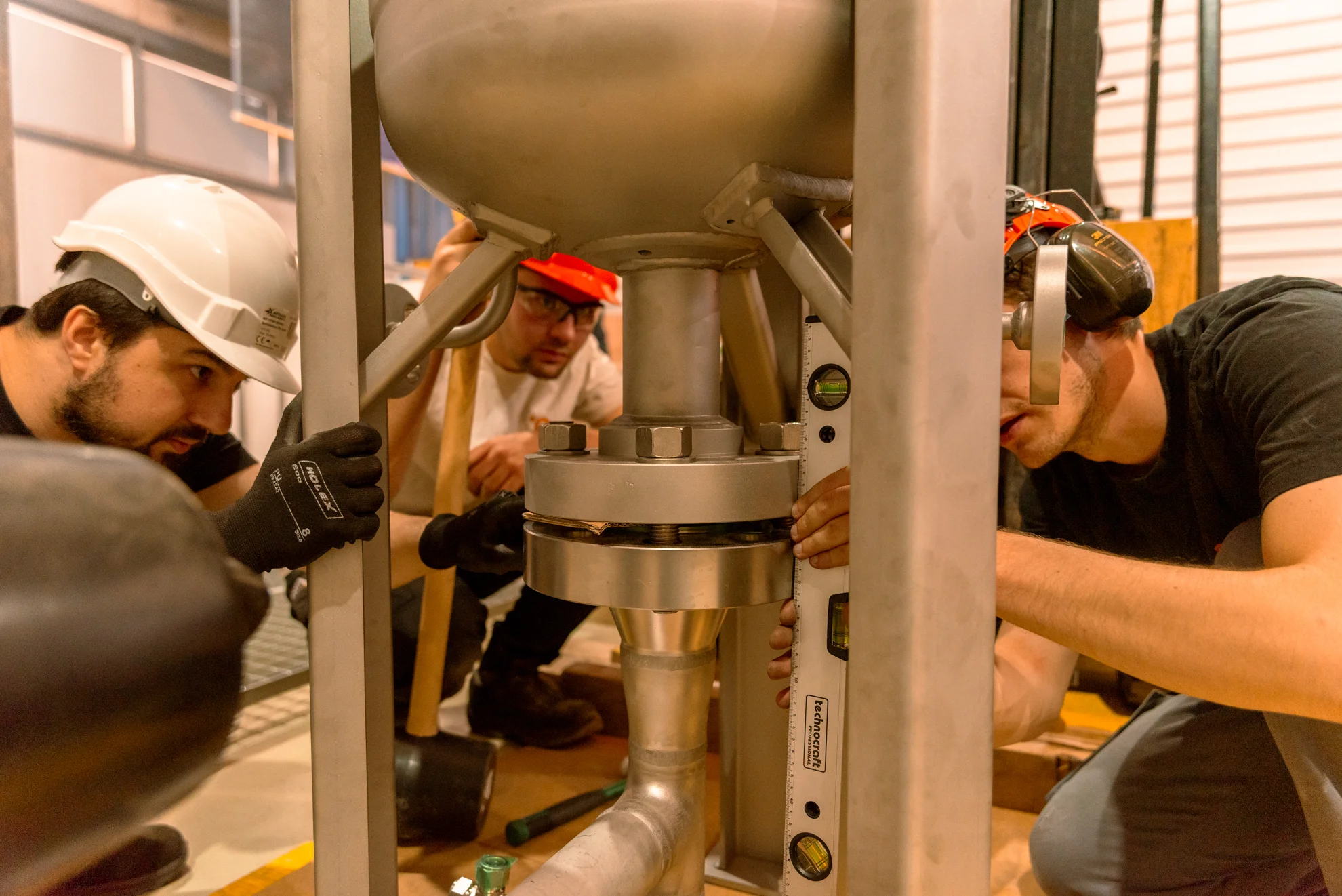 PAVE team assembling propulsion hardware at Chavalon